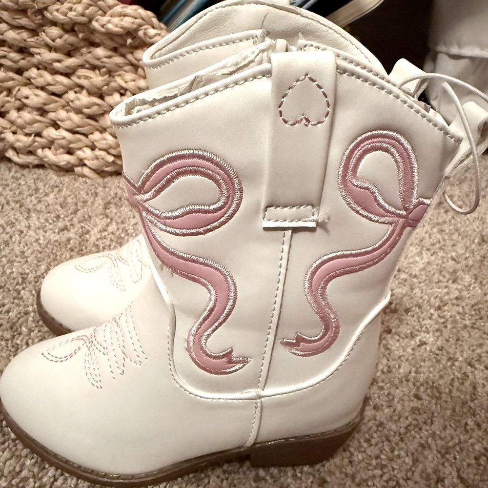 Pink Bow Boots